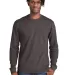 New Era NEA140    Thermal Long Sleeve BlkHthr front view