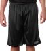 Alleson Athletic 7241 Challenger Shorts Black/ White front view