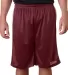 Alleson Athletic 7241 Challenger Shorts Maroon/ White front view