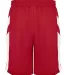 Alleson Athletic 2266 Youth B-Pivot Rev. Shorts Red/ White back view