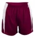 Alleson Athletic 2273 Youth Stride Shorts Maroon/ White front view