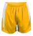 Alleson Athletic 2273 Youth Stride Shorts Gold/ White front view