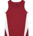 Alleson Athletic 2667 Youth Stride Singlet Red/ White front view