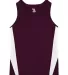 Alleson Athletic 2667 Youth Stride Singlet Maroon/ White front view