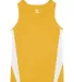 Alleson Athletic 2667 Youth Stride Singlet Gold/ White front view