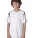 Alleson Athletic 2937 Youth B-Core Pro Placket Jer White/ Black front view