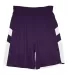 Alleson Athletic 7266 B-Pivot Rev. Shorts Purple/ White front view