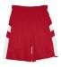 Alleson Athletic 7266 B-Pivot Rev. Shorts Red/ White front view