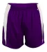 Alleson Athletic 7273 Stride Shorts Purple/ White front view
