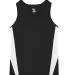 Alleson Athletic 8667 Stride Singlet Black/ White front view