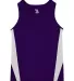 Alleson Athletic 8667 Stride Singlet Purple/ White front view