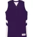 Alleson Athletic 8966 B-Pivot Rev. Women's Tank To Purple/ White front view