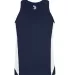 Alleson Athletic 8967 Stride Women's Singlet Navy/ White front view