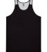 Alleson Athletic 2668 Youth Ventback Singlet Black/ White front view