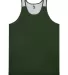 Alleson Athletic 2668 Youth Ventback Singlet Forest/ White front view