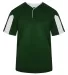 Alleson Athletic 7976 Striker Placket in Forest/ white front view