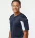 Alleson Athletic 7976 Striker Placket in Navy/ white side view