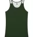 Alleson Athletic 8968 Women's Ventback Singlet Forest/ White front view