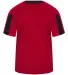 Alleson Athletic 2976 Youth Striker Placket in Red/ black back view