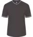 Alleson Athletic 7974 Vintage Jersey Graphite/ Graphite/ White front view