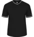 Alleson Athletic 2974 Youth Vintage Jersey Black/ Black/ White front view