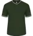 Alleson Athletic 2974 Youth Vintage Jersey Forest/ Forest/ White front view