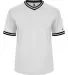 Alleson Athletic 2974 Youth Vintage Jersey White/ Black/ White front view