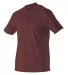 Alleson Athletic 522MM Baseball Two Button Henley  Maroon side view