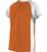 Alleson Athletic 522PDW Women's Two Button Fastpit in Orange/ white front view