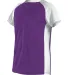 Alleson Athletic 522PDW Women's Two Button Fastpit in Purple/ white front view