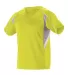 Alleson Athletic 529 Two Button Henley Baseball Je Electric Yellow/ Grey/ White side view
