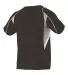 Alleson Athletic 529Y Youth Two Button Henley Base in Black/ grey/ white side view