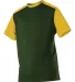 Alleson Athletic 532CJ Crewneck Baseball Jersey Forest/ Gold side view
