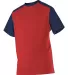 Alleson Athletic 532CJ Crewneck Baseball Jersey Red/ Navy side view
