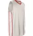 Alleson Athletic 535JY Youth Basketball Jersey White/ Red side view