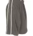 Alleson Athletic 535P Basketball Shorts Charcoal/ White side view