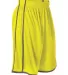 Alleson Athletic 535P Basketball Shorts Electric Yellow/ Charcoal side view