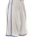Alleson Athletic 535P Basketball Shorts White/ Royal side view