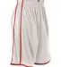 Alleson Athletic 535P Basketball Shorts White/ Red side view