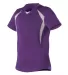 Alleson Athletic 552JG Girls' Short Sleeve Fastpit in Purple/ white side view