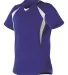 Alleson Athletic 552JW Women's Short Sleeve Fastpi in Royal/ white side view
