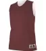 Alleson Athletic 560RW Women's Reversible Mesh Tan Maroon/ White side view