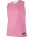 Alleson Athletic 560RW Women's Reversible Mesh Tan Pink/ White side view