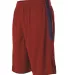 Alleson Athletic 589PSPY Youth Single Ply Reversib in Red/ navy side view
