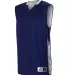 Alleson Athletic 589RSPY Youth Single Ply Reversib Navy/ White side view