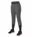 Alleson Athletic 605PBW Women's Belt Loop Fast-Pit Charcoal side view