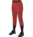 Alleson Athletic 605PBWY Girls' Belt Loop Fast-Pit Red side view