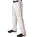 Alleson Athletic 605WLB Baseball Pants With Braid in White/ red side view
