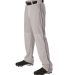 Alleson Athletic 605WLB Baseball Pants With Braid in Grey/ royal side view