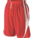 Alleson Athletic 54MMP Reversible Basketball Short Red/ White side view